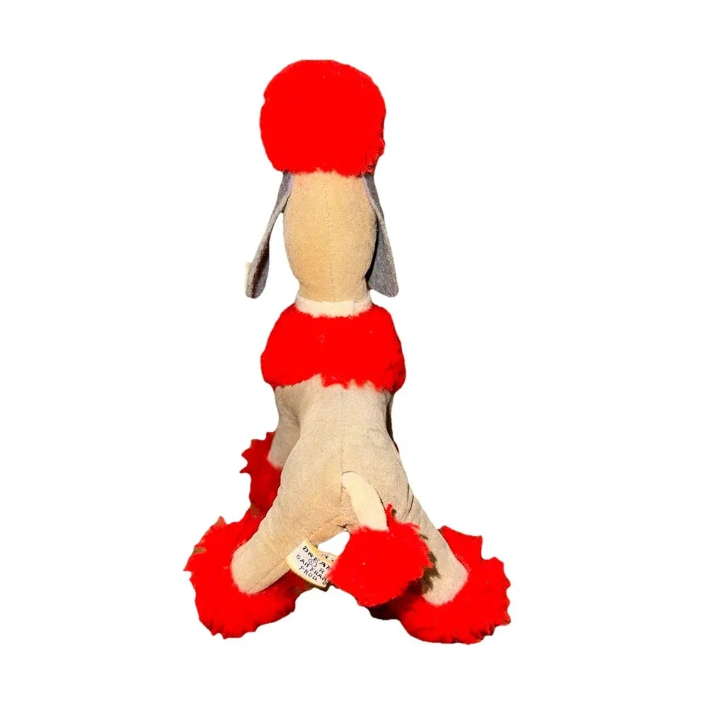 Vintage 1970s Dream‎ Dolls, Brown Red Pom Poodle Dog, R. Dakin & Co.  Japan 7 In